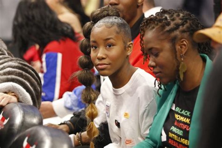 Jalaiah Harmon on the way to her NBA All Star game performance.