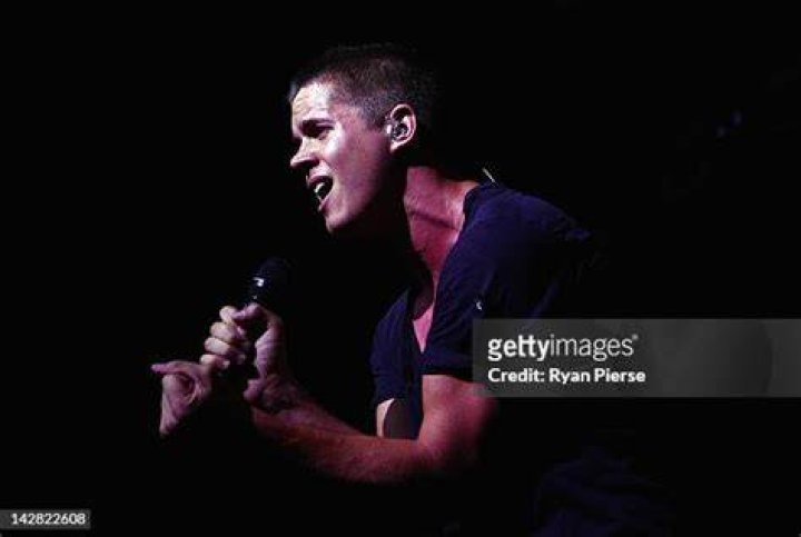 Johnny Ruffo performs live on stage as a support act to One Direction at The Brisbane Convention and Exhibition Centre on April 18, 2012 in Brisban...